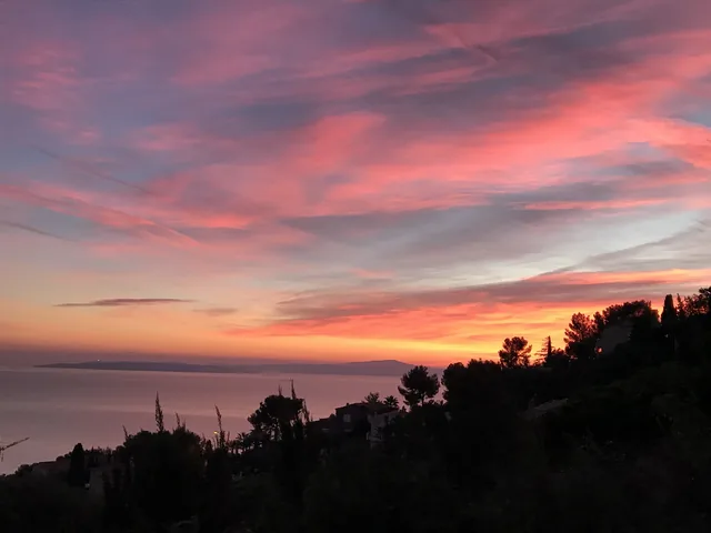 Coucher de soleil en décembre
